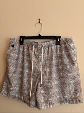 Ksubi Light Blue & Pink Patterned Athletic Shorts